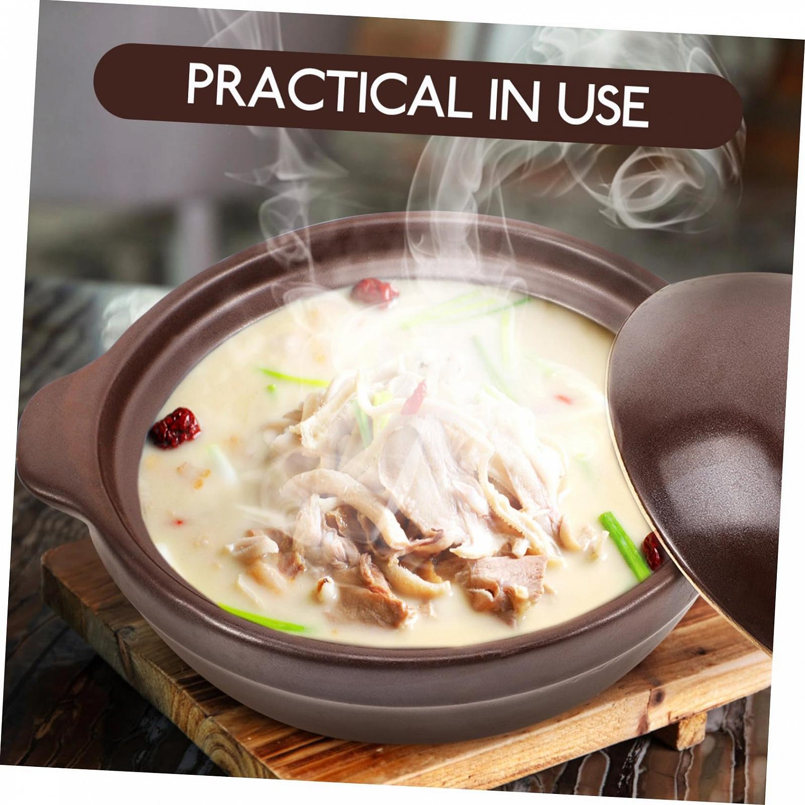 Горщик для запікання TOYANDONA керамічний термостійкий з кришкою коричневий, фото №3 Горщик для запікання TOYANDONA керамічний термостійкий з кришкою коричневий, фото №3