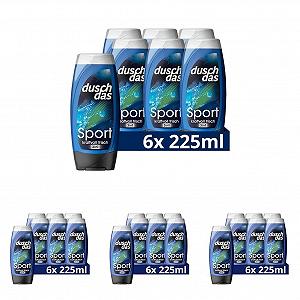 Гель для душу та шампунь 3-в-1 Duschdas Sport Fresh Energy 6 x 225 мл Лаванда (Упаковка з 4 шт.) - Фото 1