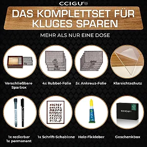 Скарбничка 2025 дерев'яна з лічильником та маркером дерев'яна A+ synthetic.ua - Фото 1