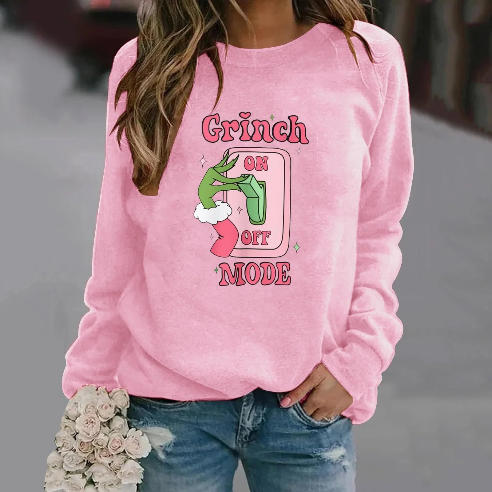 Женский рождественский свитер BHXUTK, фото №2