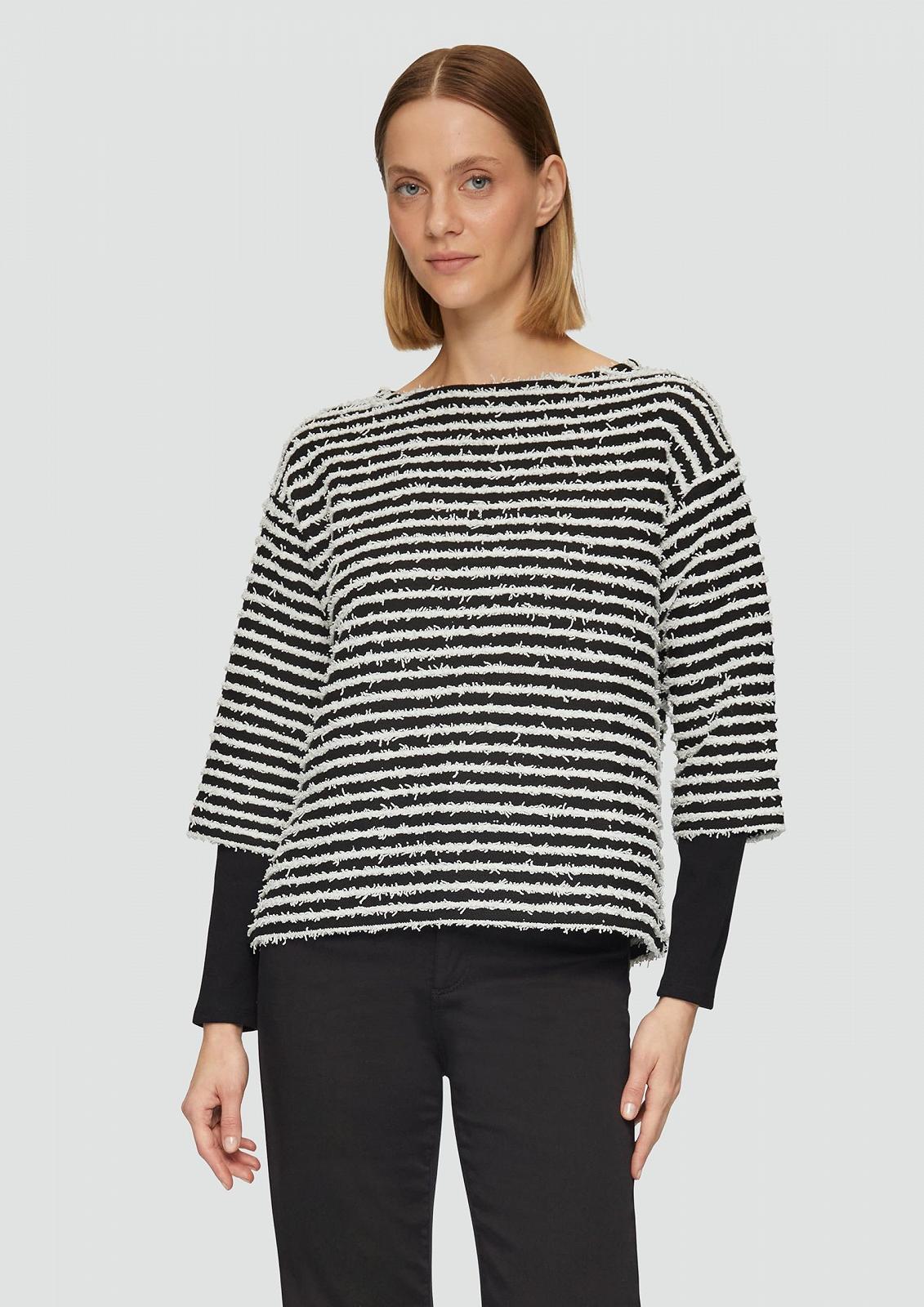 Толстовка s.Oliver BLACK LABEL Текстурированная полоска, фото №4 Толстовка s.Oliver BLACK LABEL Текстурированная полоска, фото №4