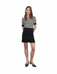 Купить Свитер Motivi Slim в полоску Черный Осень Зима 24 - Фото 1 Свитер Motivi Slim в полоску Черный Осень Зима 24 - Фото 1