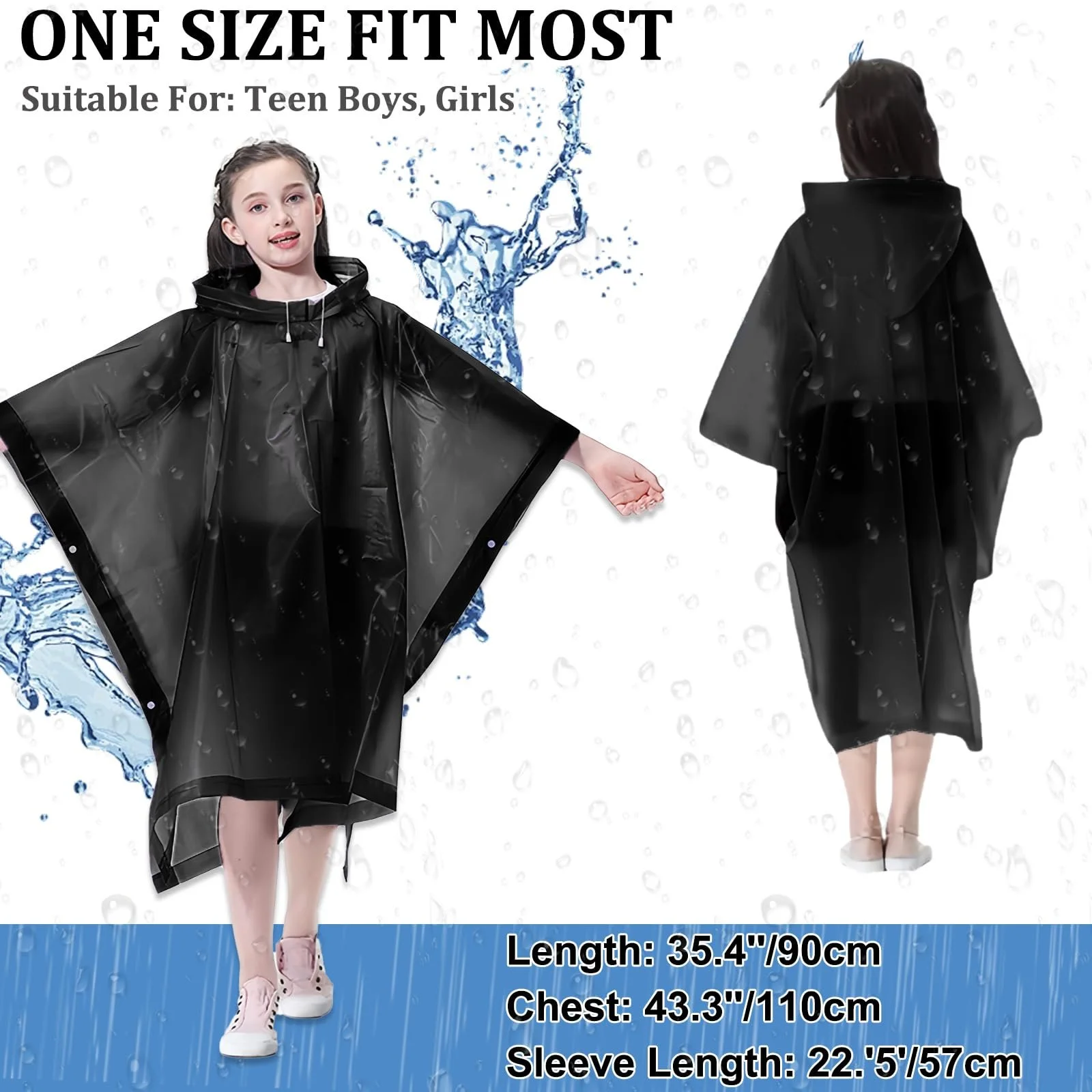 Дитяче пончо від дощу Bosdontek (2 шт.) Водонепроникний, фото №6 Дитяче пончо від дощу Bosdontek (2 шт.) Водонепроникний, фото №6