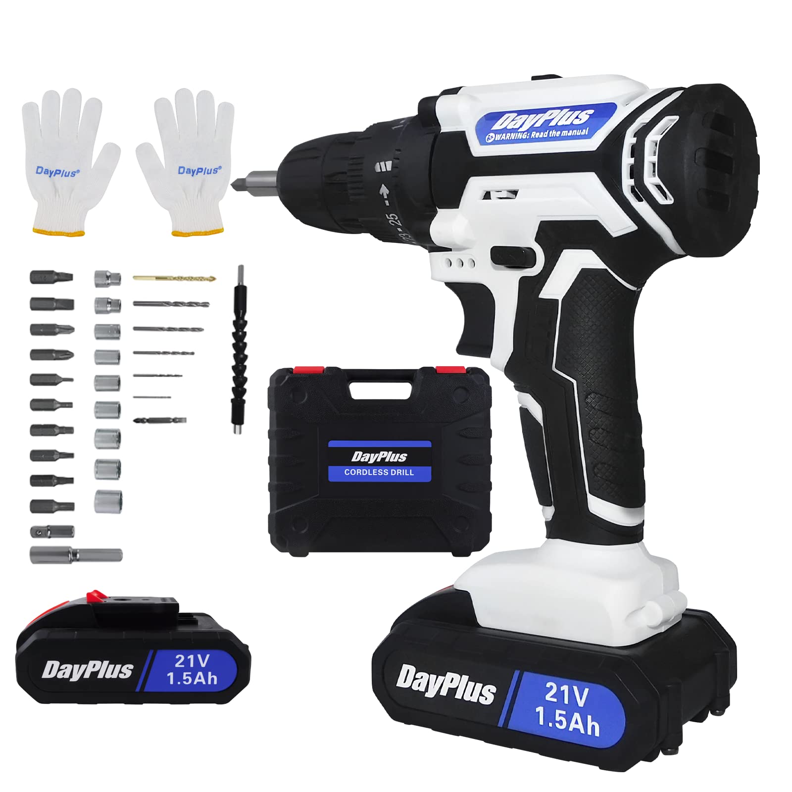 Електричний Шурупокрут DIY 21V 2 швидкості 0-400/1400RPM бездротовий з 1 годинною швидкою зарядкою 3/8" патрон свердла, фото №1 Електричний Шурупокрут DIY 21V 2 швидкості 0-400/1400RPM бездротовий з 1 годинною швидкою зарядкою 3/8" патрон свердла, фото №1