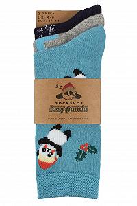 Шкарпетки Lazy Panda Жіночі Різдвяні Бамбукові Набір з 3 пар synthetic.ua - Фото 1
