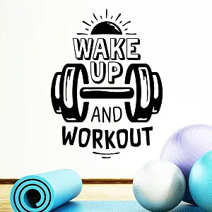Наклейка на стіну Wake Up Workout Fitness Boxing 70 x 62 см - Фото 1