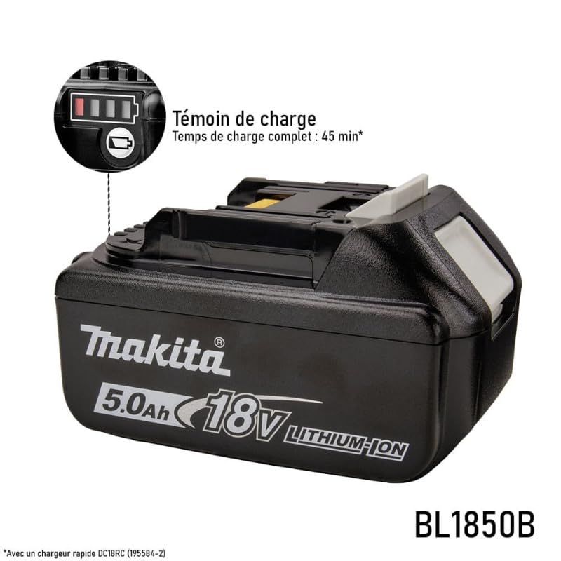 Акумуляторний шуруповерт Makita LXT DDF482 18V + зарядний пристрій + 2 акумулятори 5Ah + сумка, фото №4