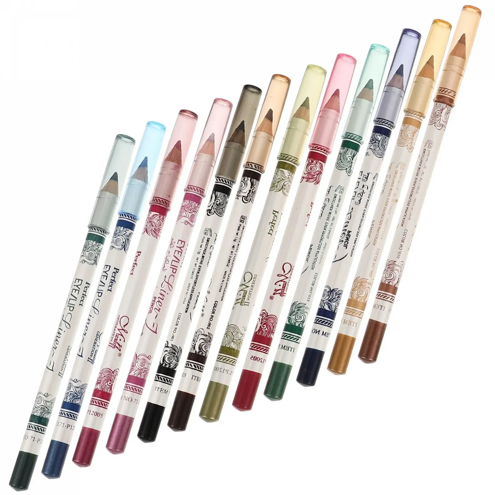 Карандаш Ipetboom 12 цветов для глаз, бровей и губ, фото №2