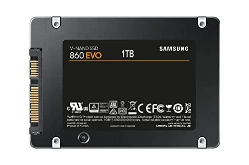 Внутренний SSD Samsung 860 EVO MZ-76E1T0B/EU 1 ТБ 2.5" SATA 550 МБ/с Черный, фото №5