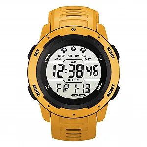 Цифровые Спортивные Часы Спортивные Часы для Бега на Открытом Воздухе Multifunctional Waterproof Luminous Timing Желтый - Фото 1