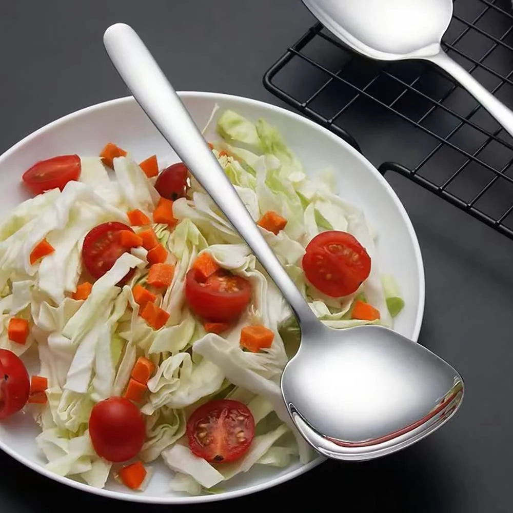 Набір з 2 сервірувальних ложок з нержавіючої сталі, великі сервірувальні, фото №5