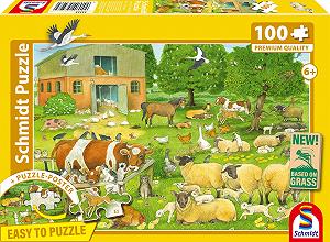Купить Пазл Schmidt Spiele Animal Children on the Farm 56528 100 элементов Травяной картон - Фото 1 Пазл Schmidt Spiele Animal Children on the Farm 56528 100 элементов Травяной картон - Фото 1