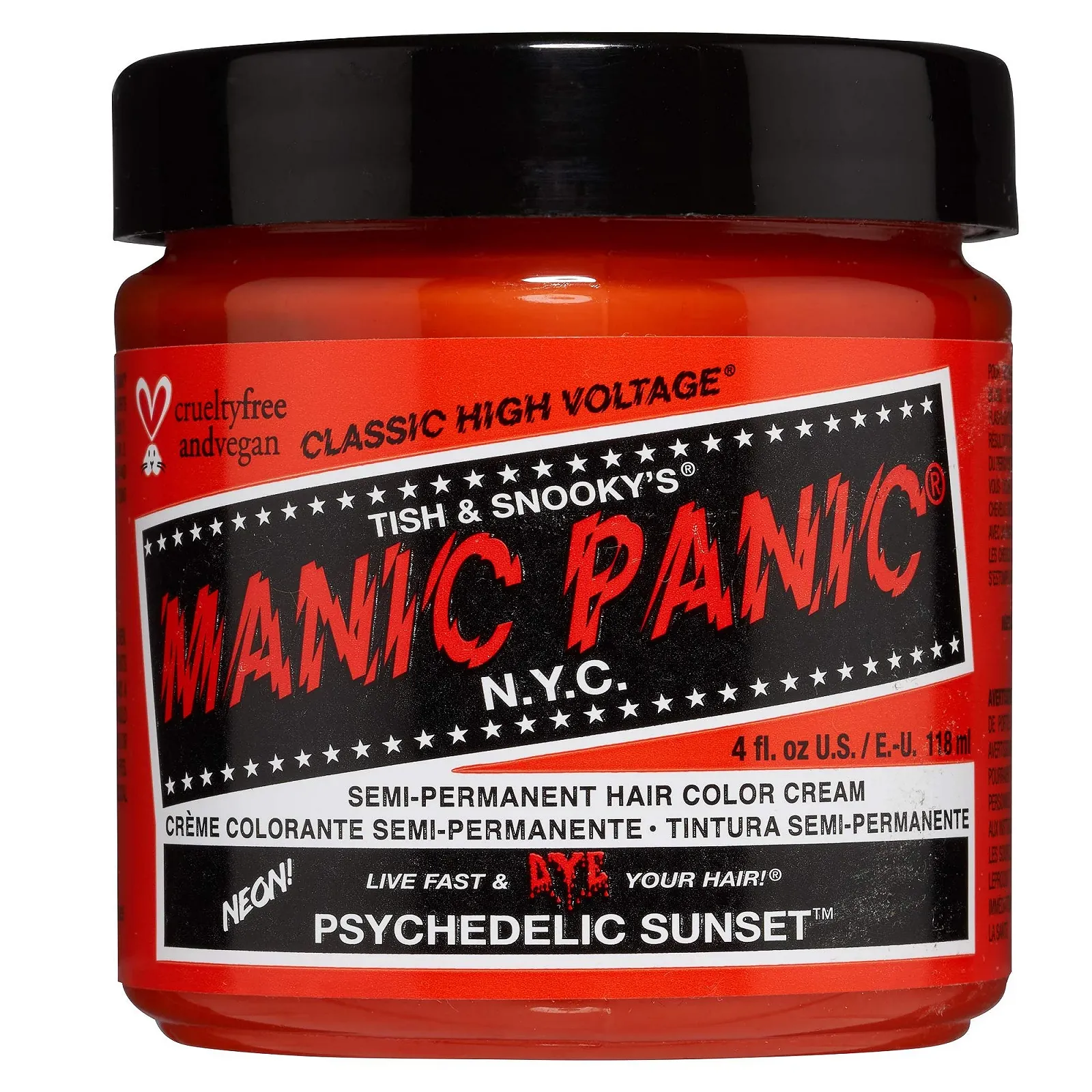 Крем-фарба Manic Panic Classic Cream Psychedelic Sunset Помаранчевий, напівперманентний, 118 мл, фото №1 Крем-фарба Manic Panic Classic Cream Psychedelic Sunset Помаранчевий, напівперманентний, 118 мл, фото №1