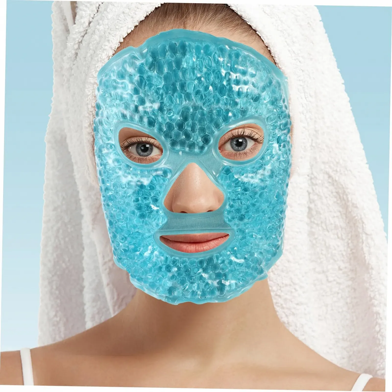 Гелева маска для обличчя Багаторазова для жінок для зменшення набряків, темних кіл, фото №9