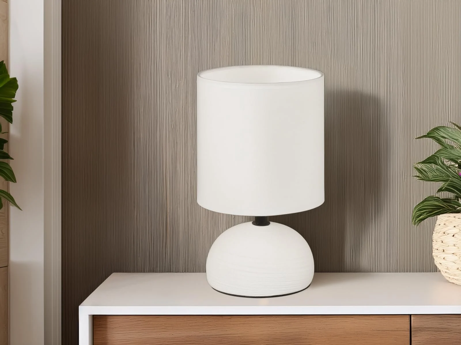 Настільна лампа Reality Leuchten R50351001 керамічна 14 x 14 x 23 см біла, фото №2