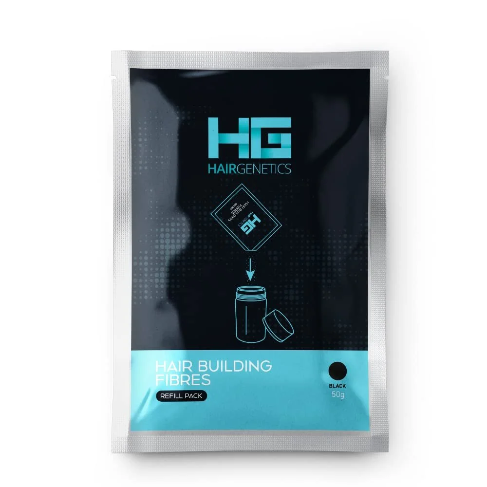 Волокна для волосся Hair Genetics Advanced Keratin - Велика Заправка Black 50 г, фото №1 Волокна для волосся Hair Genetics Advanced Keratin - Велика Заправка Black 50 г, фото №1