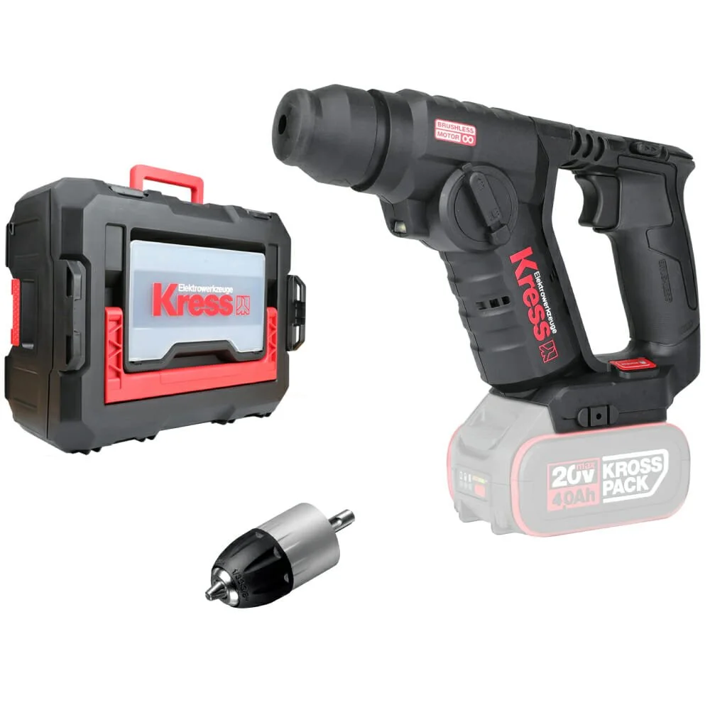 Аккумуляторный перфоратор Kress KUC50.91 / BL / 1.7Дж / SDS+ / Черный, фото №4 Аккумуляторный перфоратор Kress KUC50.91 / BL / 1.7Дж / SDS+ / Черный, фото №4