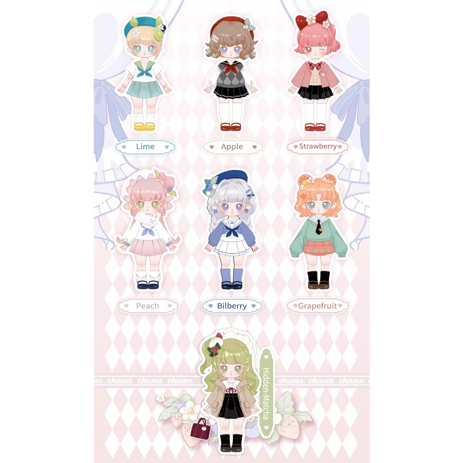 Кукла VEGAWIWI Kawaii Tennar 1/12 BJD Blind Box Sweet Campus Series 1 шт, фото №2