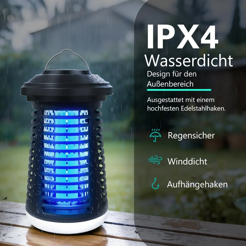Електричний знищувач комах 4200 V 15 W 2-в-1 Водонепроникний IPX4, фото №3