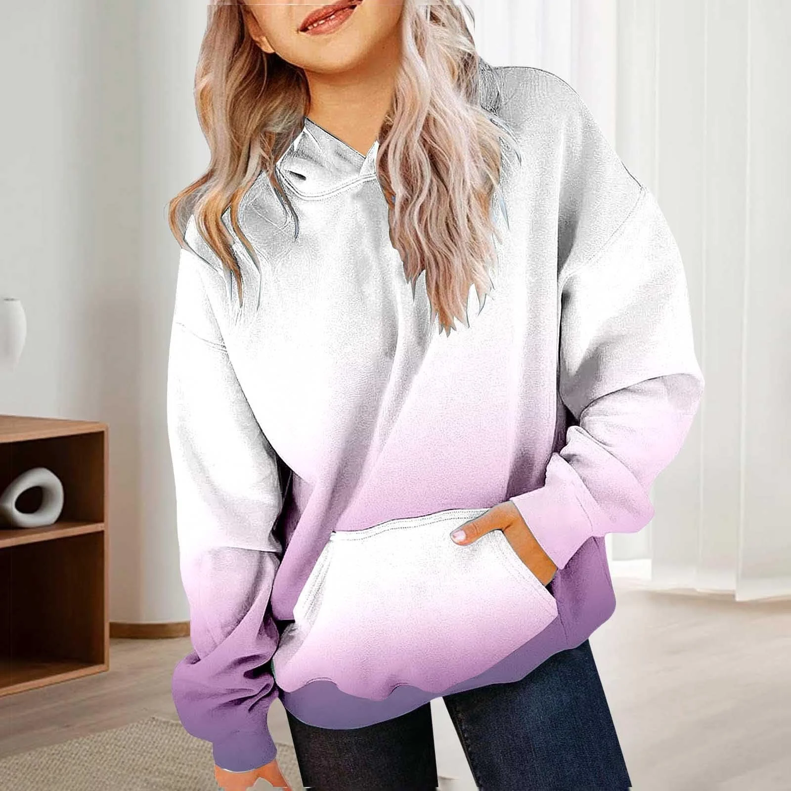 Худи для девочки Цветной градиент, фото №3