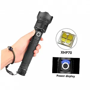 Світлодіодний ліхтар Holibanna Багатофункціональний USB Акумуляторний Телескопічний з дисплеєм Без батареї synthetic.ua - Фото 1