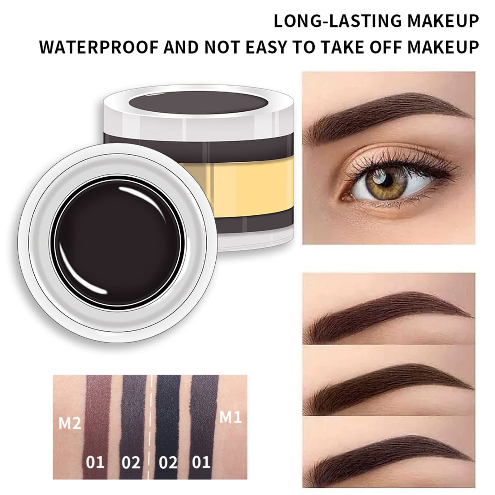 Крем для брів Помада Гель для брів Колір для брів Темно-русий з двосторонньою щіточкою, фото №4