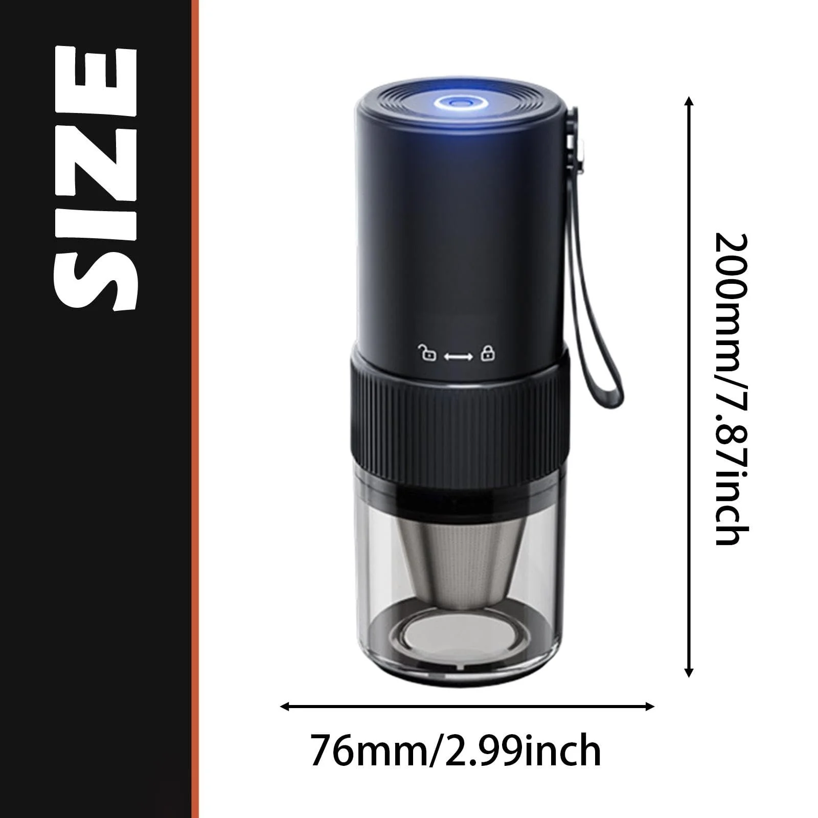 Кофемолка регулируемая для кухни, улицы, офиса, фото №4