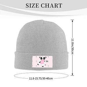 В'язана шапка BROLEO з мультяшним візерунком телят, м'яка synthetic.ua - Фото 1