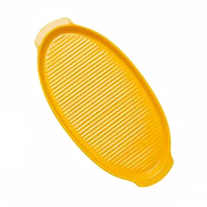 Керамическая форма для запекания TIDTALEO овальная с двойными ручками желтая - Фото 1