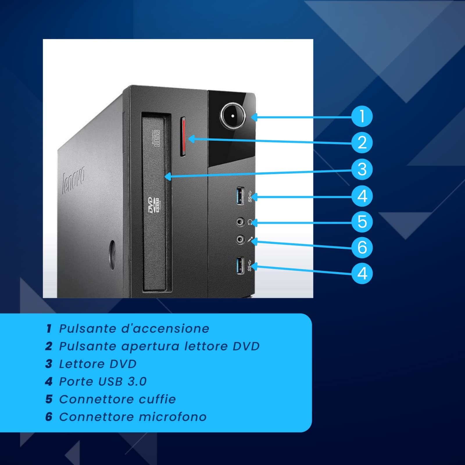 ПК Lenovo Desktop Intel i5 RAM 8GB SSD 256GB Windows 11 Pro, фото №3