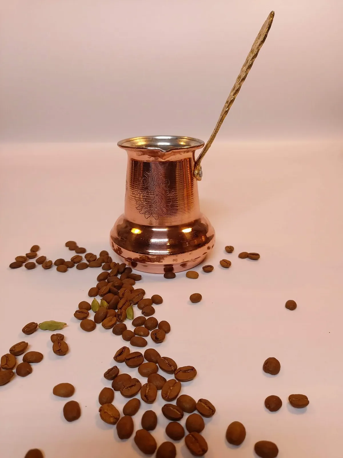 Турка LEO Design для турецької кави 5 розмірів Мідна Cezve Ibrik Briki з дерев'яною/латунною ручкою, фото №5