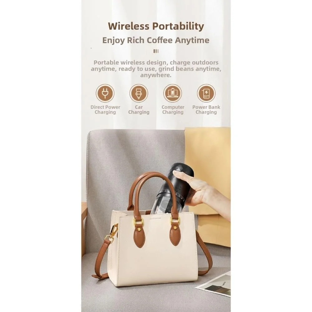 Электрическая кофемолка портативная Внешняя передача, фото №5