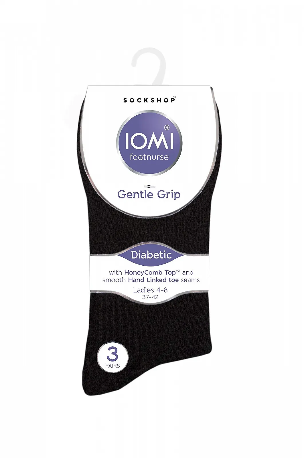 Шкарпетки IOMI Footnurse Gentle Grip для діабетиків, жіночі, 3 пари, фото №2