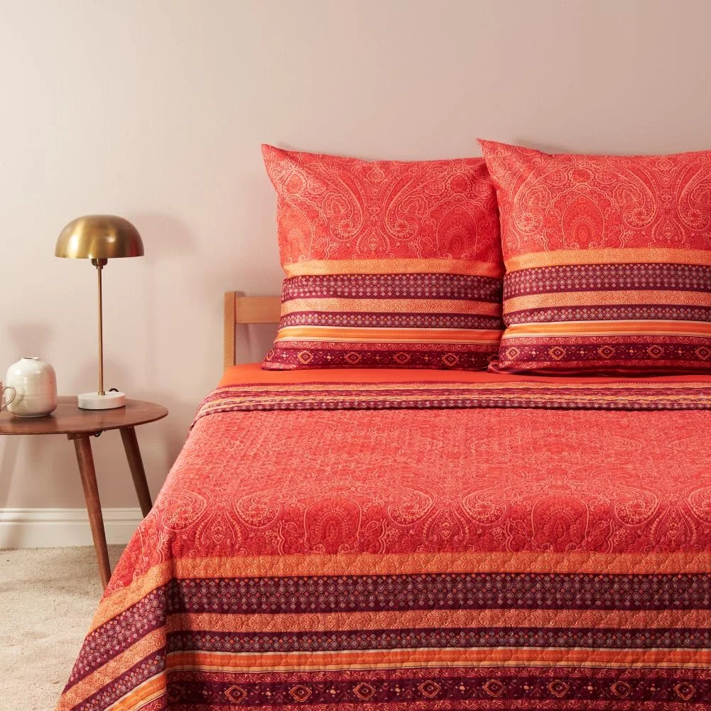 Покривало Bassetti Maser 9328477 Бавовна Червоний Герань R1 Розміри: 180 x 255 см, фото №2 Покривало Bassetti Maser 9328477 Бавовна Червоний Герань R1 Розміри: 180 x 255 см, фото №2