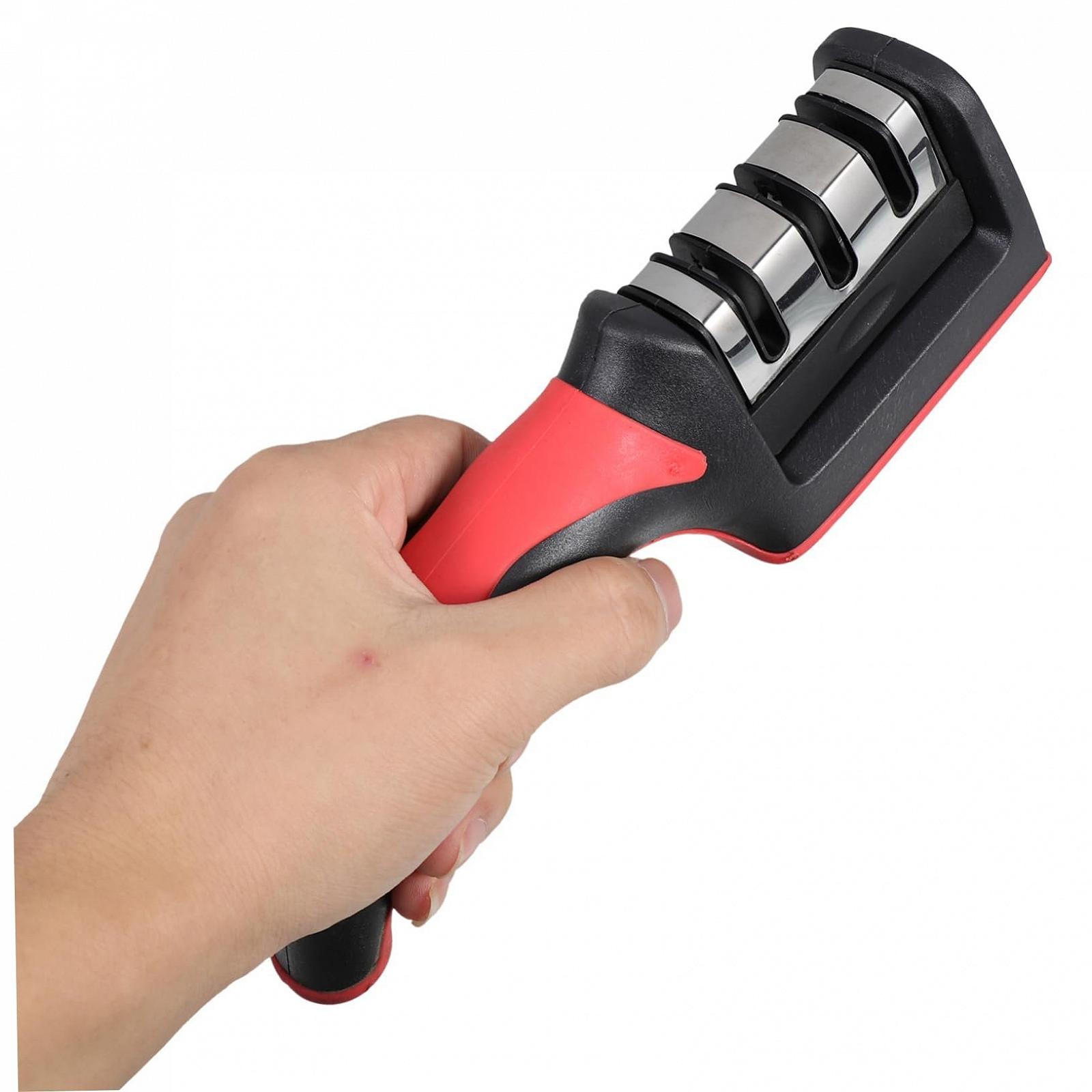 Точилка для ножей Cabilock Мини Портативная Ручная Черная Нержавеющая сталь, фото №8