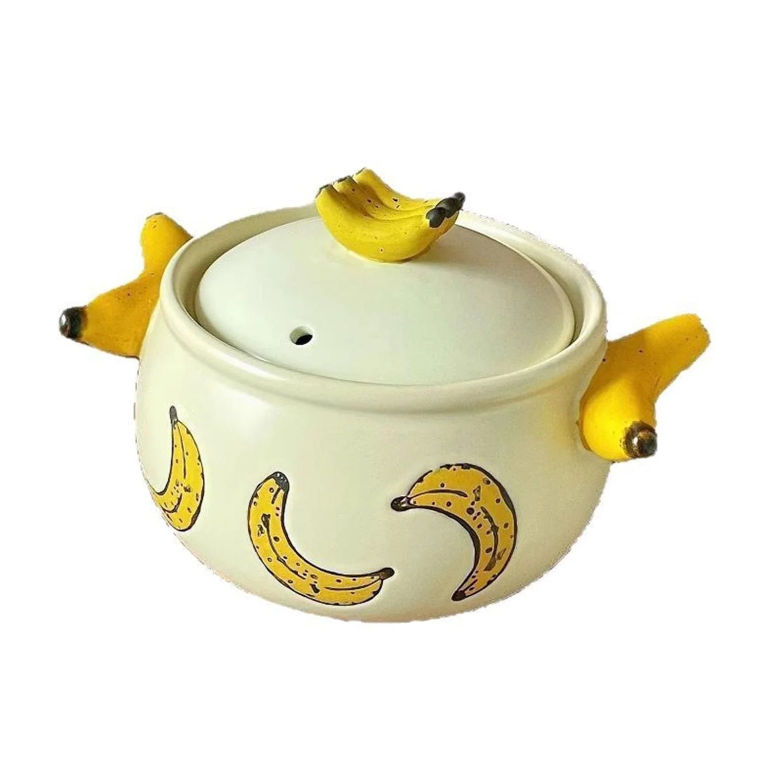 Кастрюля-жаровня Dutch Oven керамическая с крышкой и двойными ручками Banana Casserole Dish, фото №1