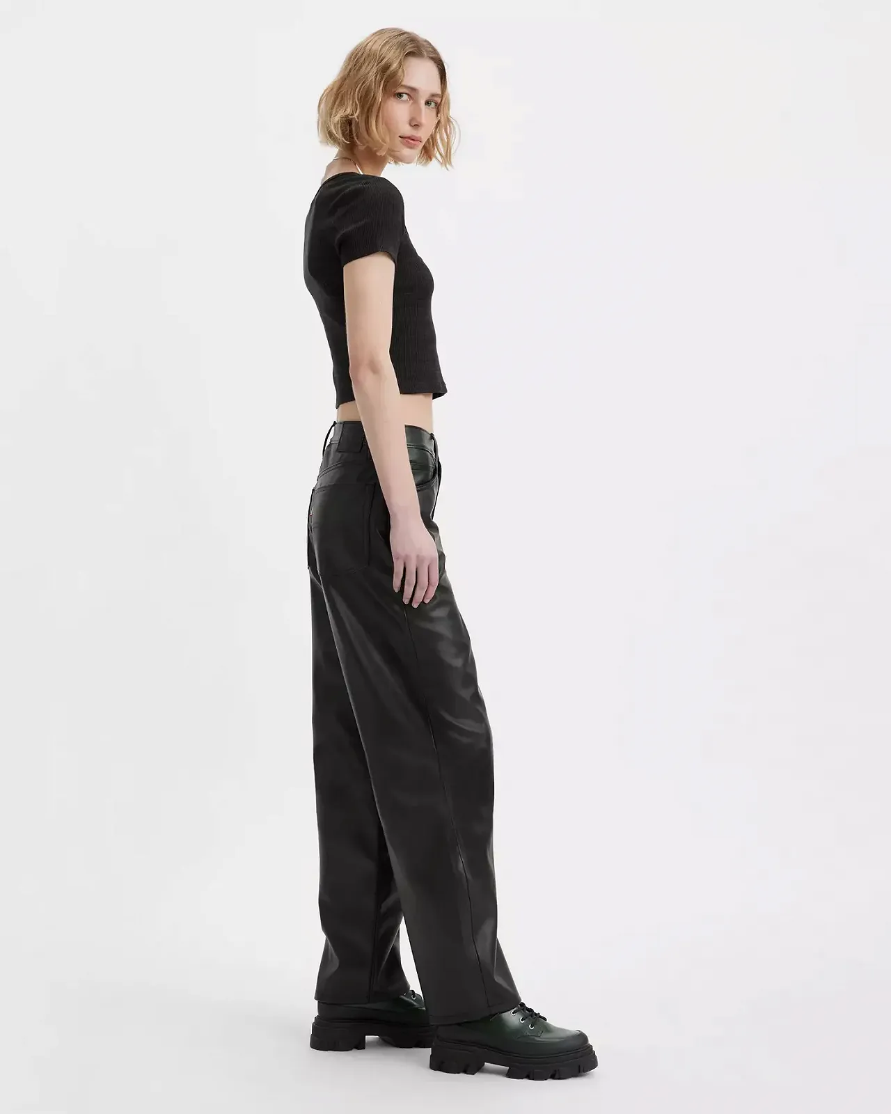 Жіночі штани Levis - Fx Leather Baggy Dad Slippery Slope - 25, фото №3