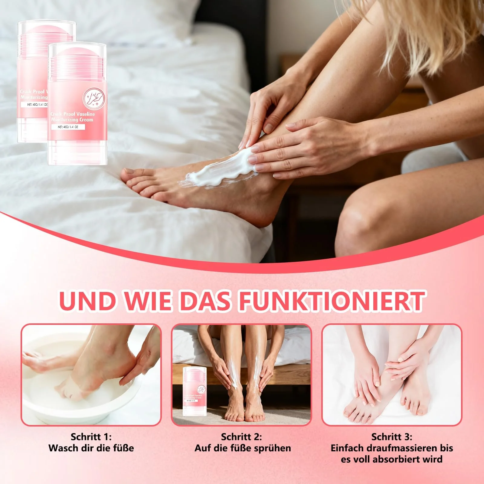 Набор увлажняющих кремов для ног (3 шт.) 40 г против трещин и мозолей с мочевиной, фото №5