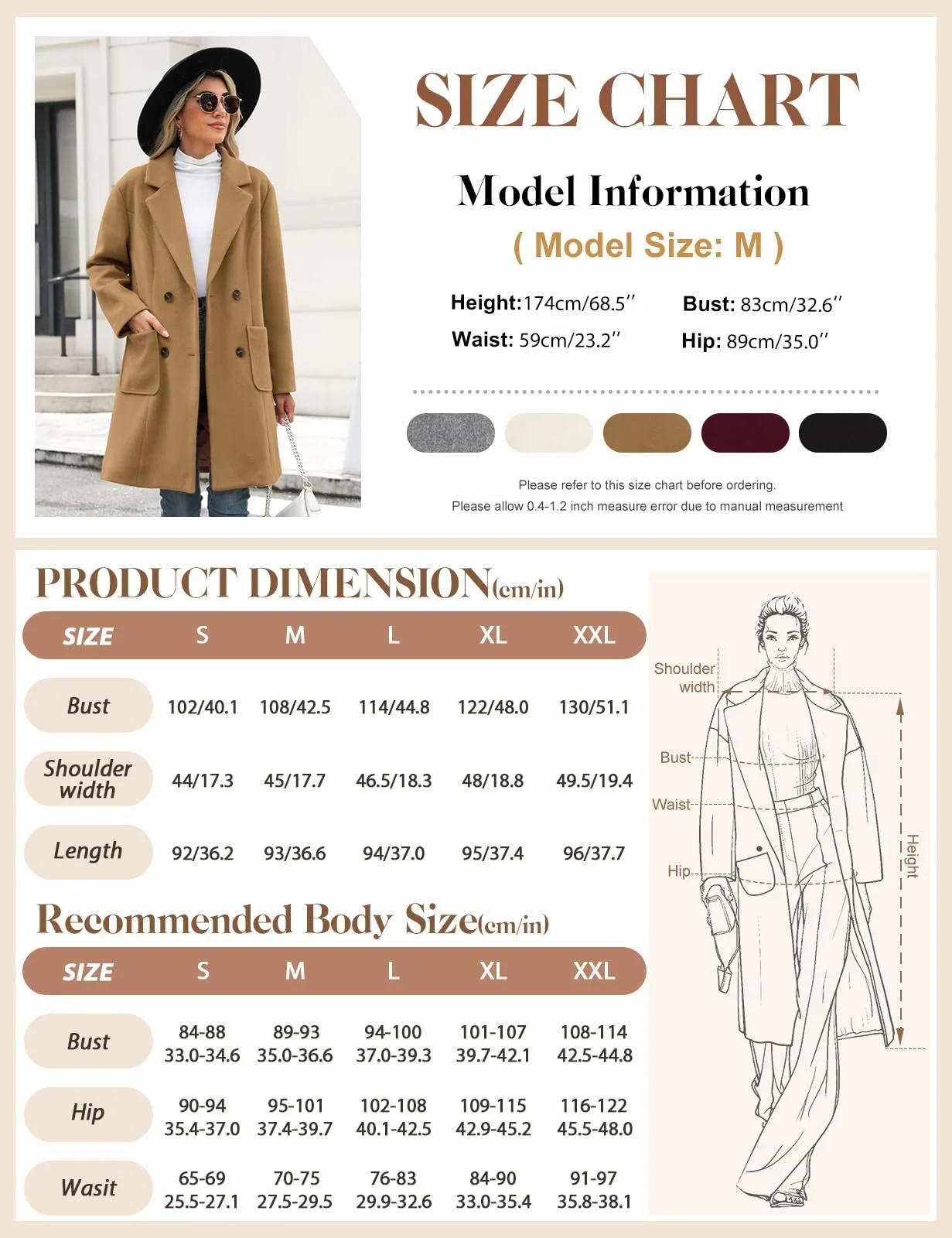 Пальто Yuson Girl Зимнее Женское Длинное Шерстяное, фото №6