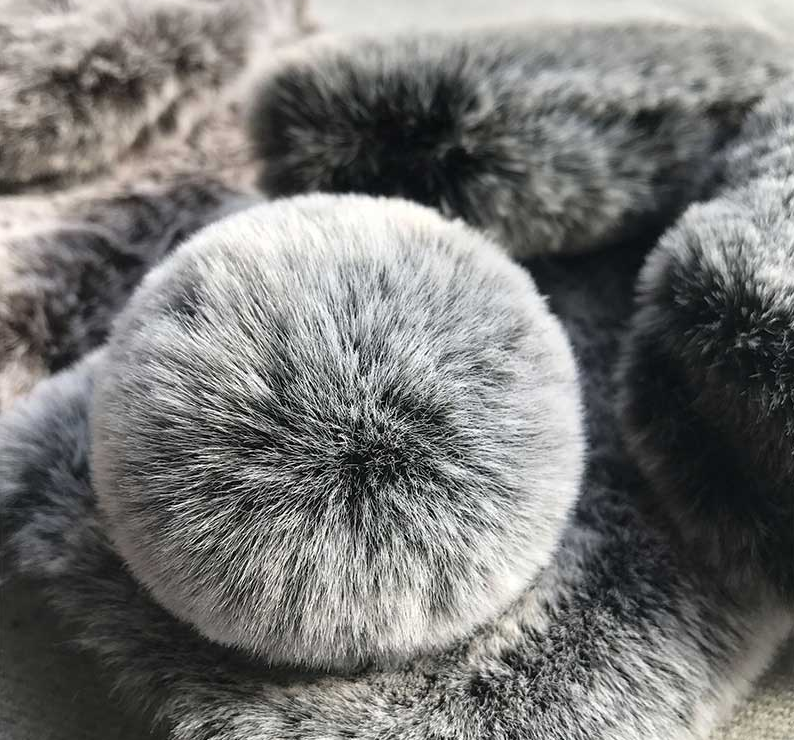 Чохол кролик плюшевий з вушками для Xiaomi Poco M5 / Grey, фото №4