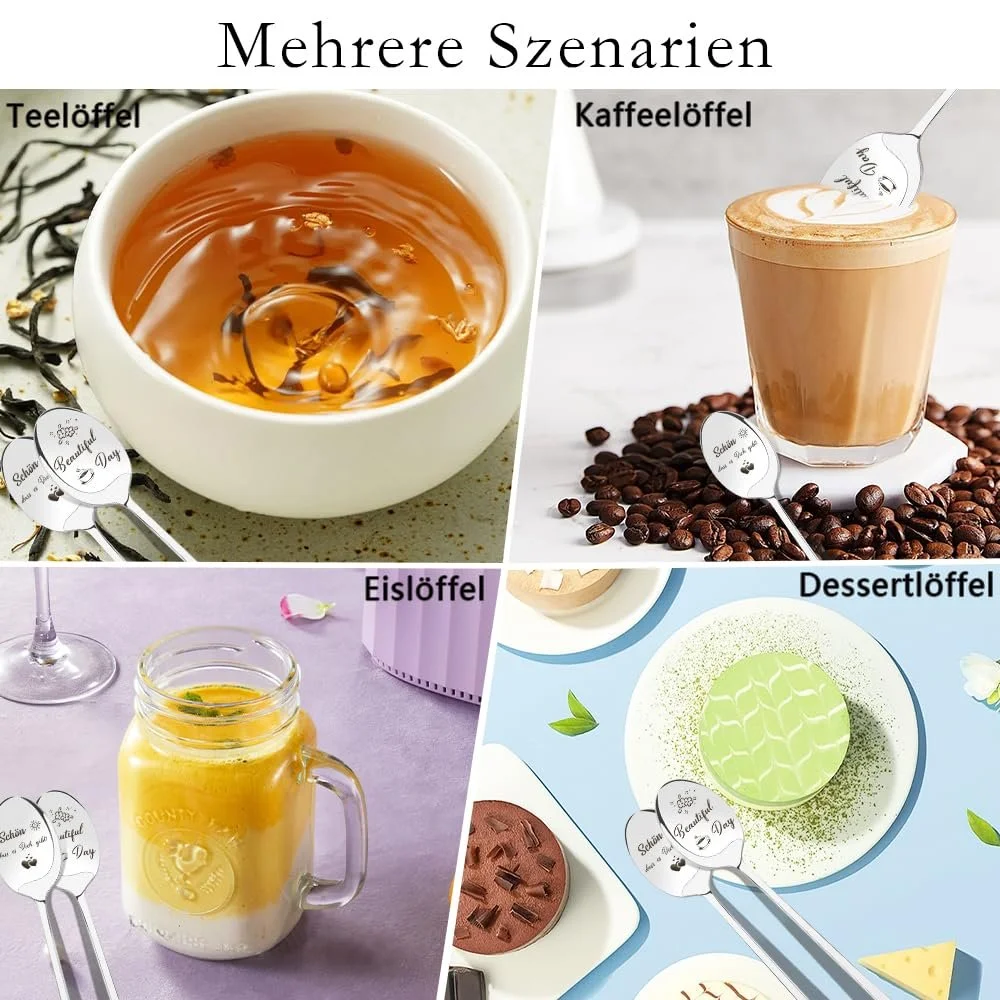 Ложка для кави З написом Колір не вказано (2 шт. в наборі), фото №7