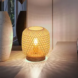 Настольная лампа Globo Bamboo 1x E27 Ø23.5 x 27 см Natural synthetic.ua - Фото 1