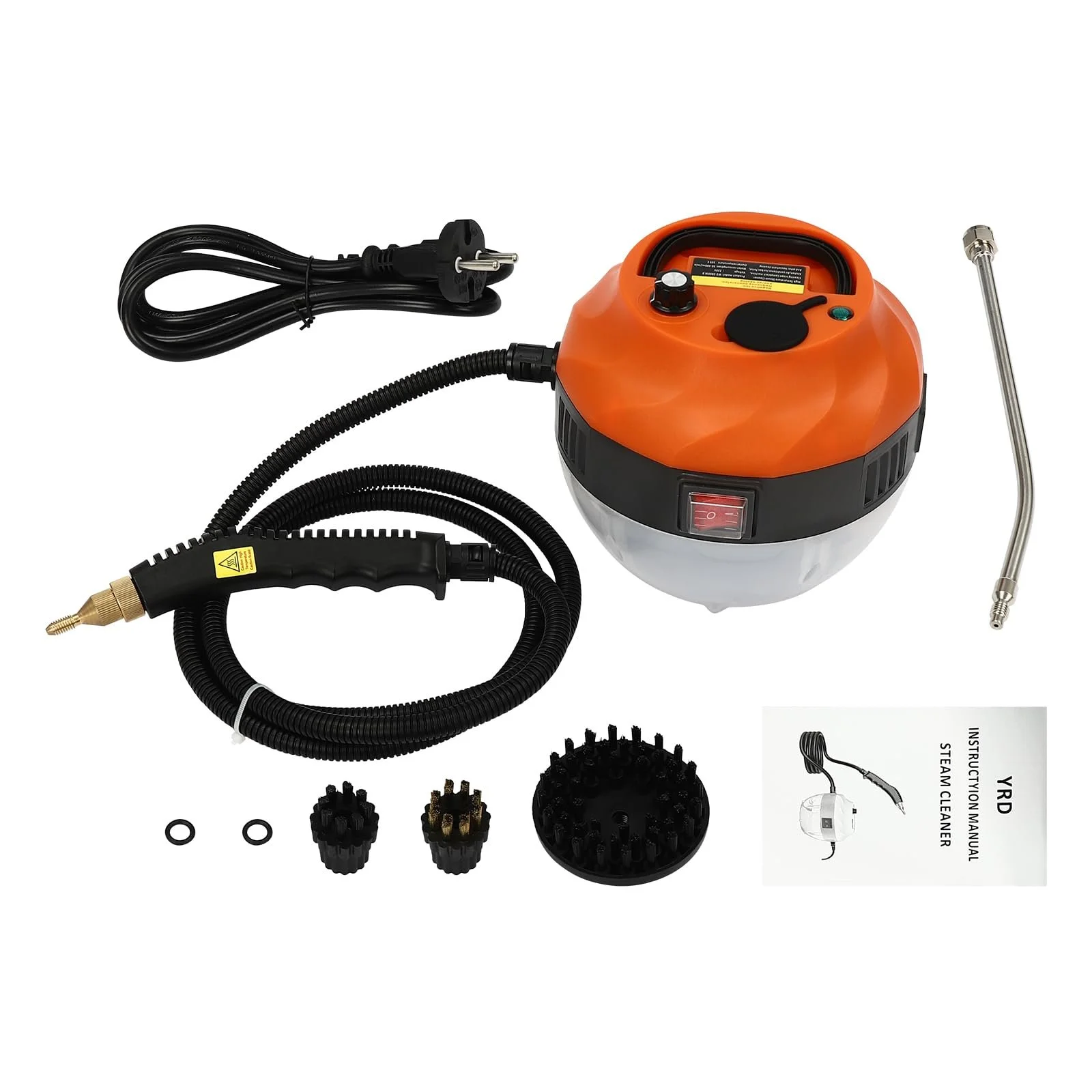 Пароочисник портативний 5.5 бар 1.35 л 1600 Вт Помаранчевий, фото №1