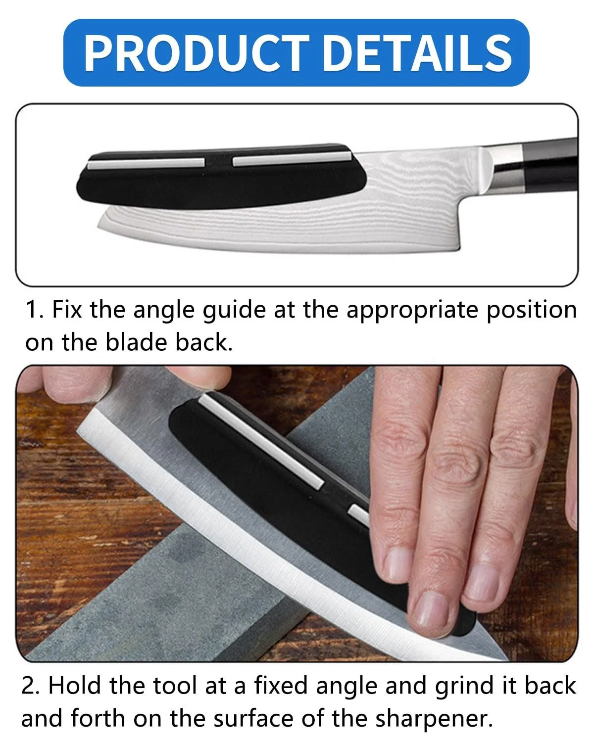 Тримач кута заточування набір 4 шт. ручний для точильних каменів Black 10 см, фото №3