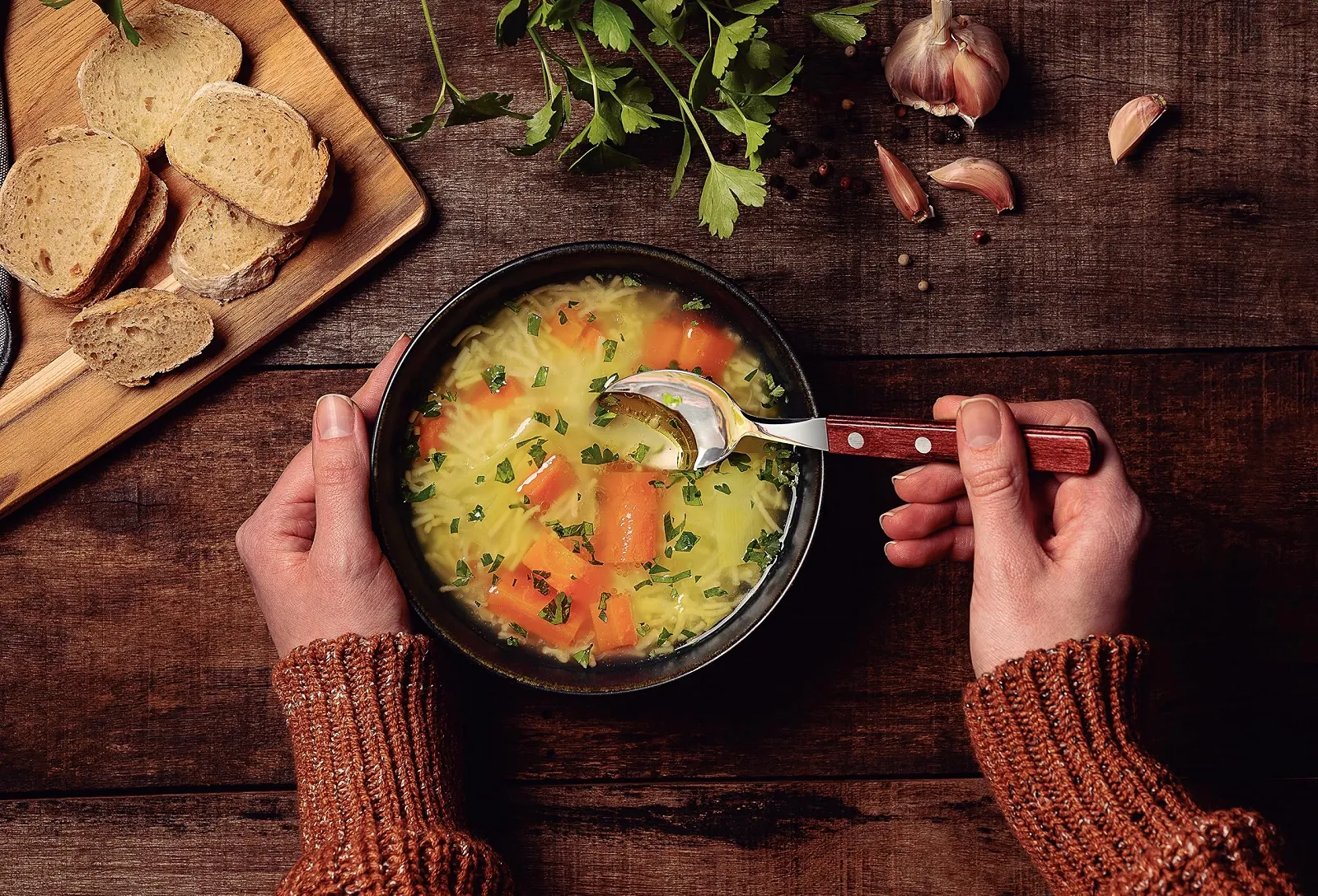 Ложка столова Tramontina 6 шт. Нержавіюча сталь з коричневими дерев'яними ручками Polywood, виробництво Бразилія, фото №4 Ложка столова Tramontina 6 шт. Нержавіюча сталь з коричневими дерев'яними ручками Polywood, виробництво Бразилія, фото №4