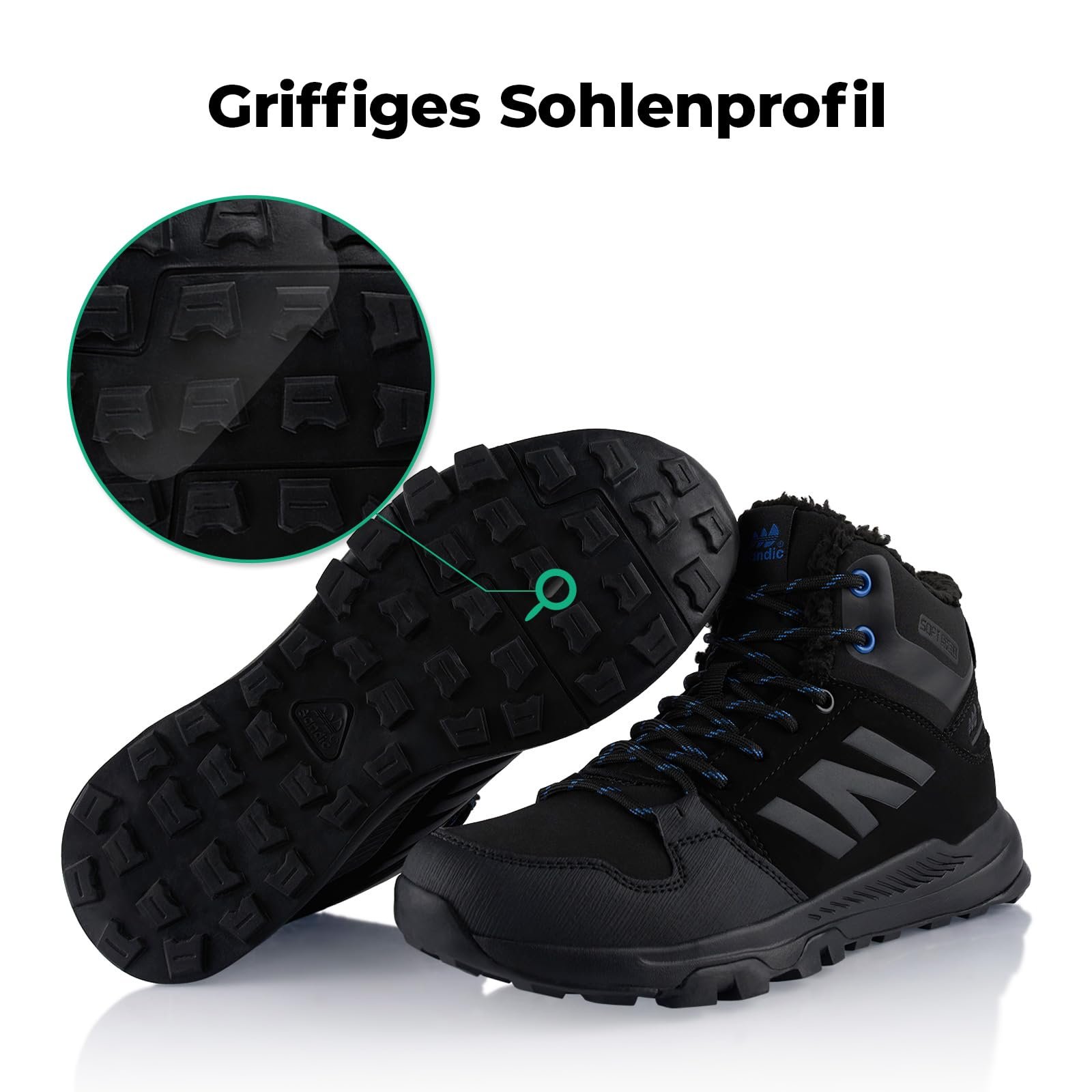 Ботинки Fusskleidung® Зимние для хайкинга Унисекс с теплой подкладкой Softshell, фото №4
