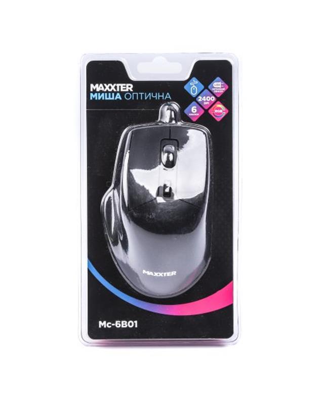 Мышь Maxxter Mc-6B01 Black USB, фото №4