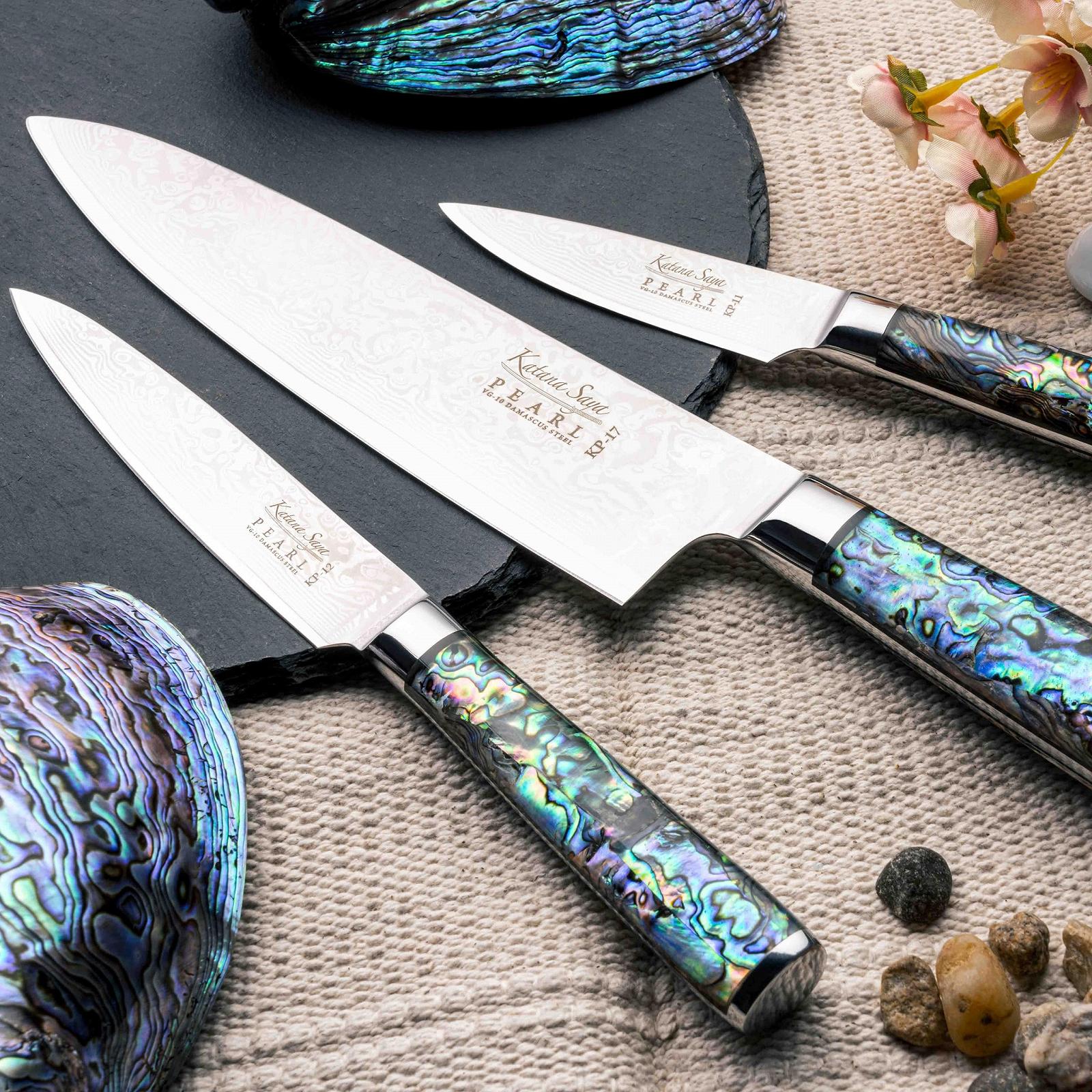 Набор ножей из 3 штук Katana Pearl KP-3167 Saya Katana, фото №8