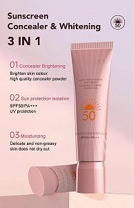 Коректор Крем 3-в-1 Whitening Sunscreen Foundation Консилер Natural synthetic.ua - Фото 1