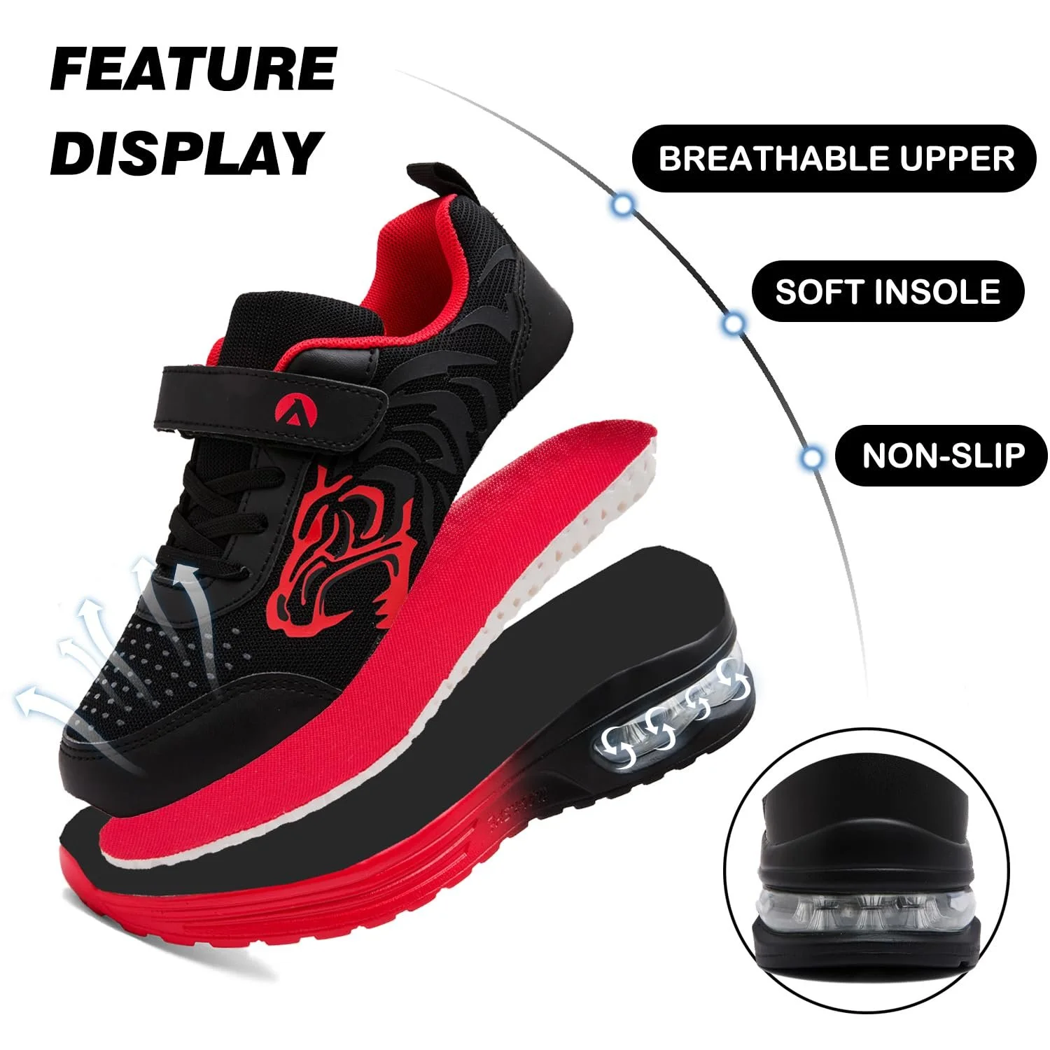 Детские кроссовки спортивные, легкие, дышащие, для школы, фото №6